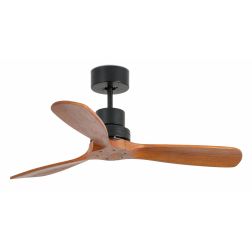 MINI LANTAU VENTILATORE A SOFFITTO DIAMETRO 107 CM NICKEL SATINATO O NERO SENZA LUCE PALE NOCE FARO VENTILATORI - Cristalensi Sh 2