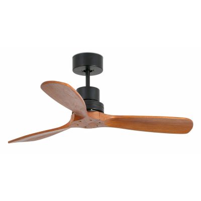 MINI LANTAU VENTILATORE A SOFFITTO DIAMETRO 107 CM NICKEL SATINATO O NERO SENZA LUCE PALE NOCE FARO VENTILATORI - Cristalensi Sh