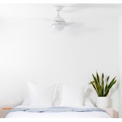 HVAR VENTILATORE DA SOFFITTO BIANCO LED 24W DIMMERABILE D97 CM 3 PALE CON TELECOMANDO FARO VENTILATORI - Cristalensi Shop Online 2