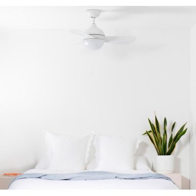 HVAR VENTILATORE DA SOFFITTO BIANCO LED 24W DIMMERABILE D97 CM 3 PALE CON TELECOMANDO FARO VENTILATORI - Cristalensi Shop Online