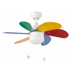 PALAO MULTICOLOR VENTILATORE COLORATO DI DIAMETRO 76 CM FARO VENTILATORI - Cristalensi Shop Online