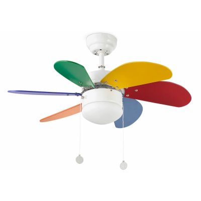 PALAO MULTICOLOR VENTILATORE COLORATO DI DIAMETRO 76 CM FARO VENTILATORI - Cristalensi Shop Online