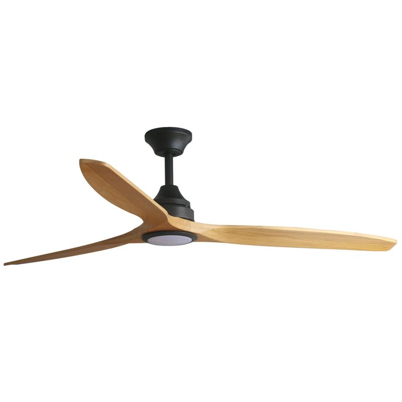 ALO L VENTILATORE DA SOFFITTO D152 CM LUCE LED 20W 2 COLORI 3 PALE E TELECOMANDO INCLUSO FARO VENTILATORI - Cristalensi Shop Onl