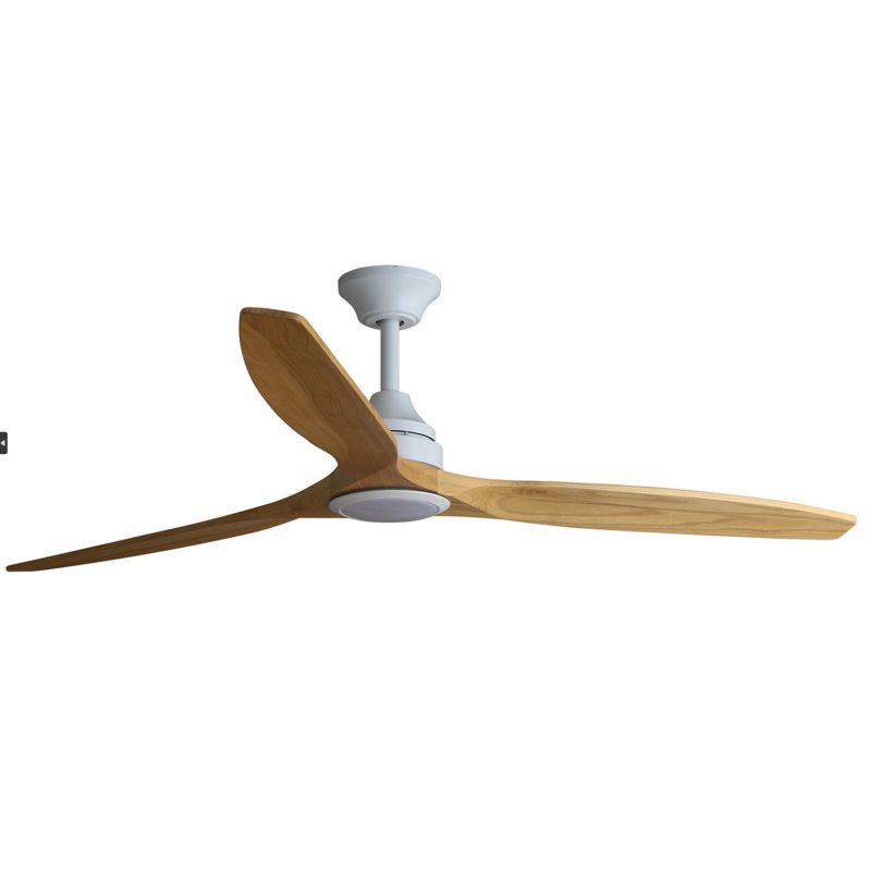 ALO L VENTILATORE DA SOFFITTO D152 CM LUCE LED 20W 2 COLORI 3 PALE E TELECOMANDO INCLUSO FARO VENTILATORI - Cristalensi Shop Onl