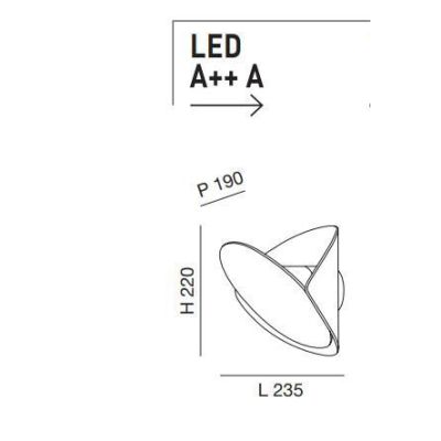 3540-21 SHIELD APPLIQUE MODERNA IN METALLO ORIENTABILE E DIMMERABILE LED 14W DUE COLORI DI FABAS LUC Fabas Luce - Cristalensi Sh