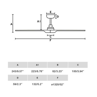 HEYWOOD L VENTILATORE DA SOFFITTO D132 CM SENZA LUCE 2 FINITURE 3 PALE E TELECOMANDO INCLUSO FARO VENTILATORI - Cristalensi Shop