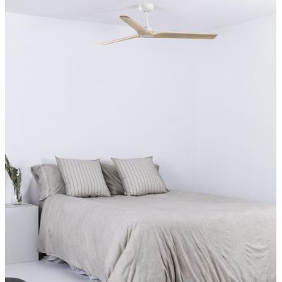 HEYWOOD L VENTILATORE DA SOFFITTO D132 CM SENZA LUCE 2 FINITURE 3 PALE E TELECOMANDO INCLUSO FARO VENTILATORI - Cristalensi Shop
