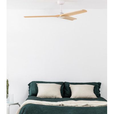 HEYWOOD L VENTILATORE DA SOFFITTO D132 CM SENZA LUCE 2 FINITURE 3 PALE E TELECOMANDO INCLUSO FARO VENTILATORI - Cristalensi Shop