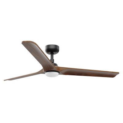 HEYWOOD L VENTILATORE DA SOFFITTO D132 CM LUCE LED 10W 2 FINITURE 3 PALE E TELECOMANDO INCLUSO FARO VENTILATORI - Cristalensi Sh