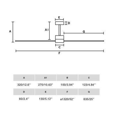 AMELIA L VENTILATORE DA SOFFITTO D132 CM SENZA LUCE 3 FINITURE 3 PALE E TELECOMANDO INCLUSO FARO VENTILATORI - Cristalensi Shop