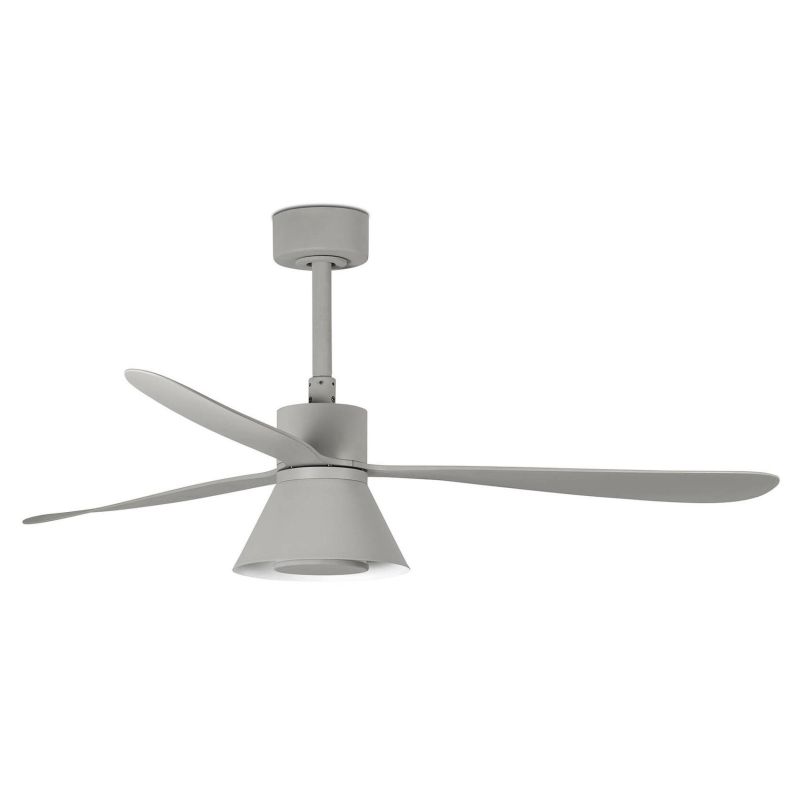 AMELIA L CONE VENTILATORE DA SOFFITTO D132 CM LUCE LED 20W 3 FINITURE 3 PALE E TELECOMANDO INCLUSO FARO VENTILATORI - Cristalens