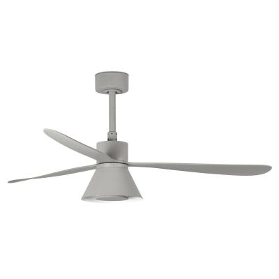 AMELIA L CONE VENTILATORE DA SOFFITTO D132 CM LUCE LED 20W 3 FINITURE 3 PALE E TELECOMANDO INCLUSO FARO VENTILATORI - Cristalens