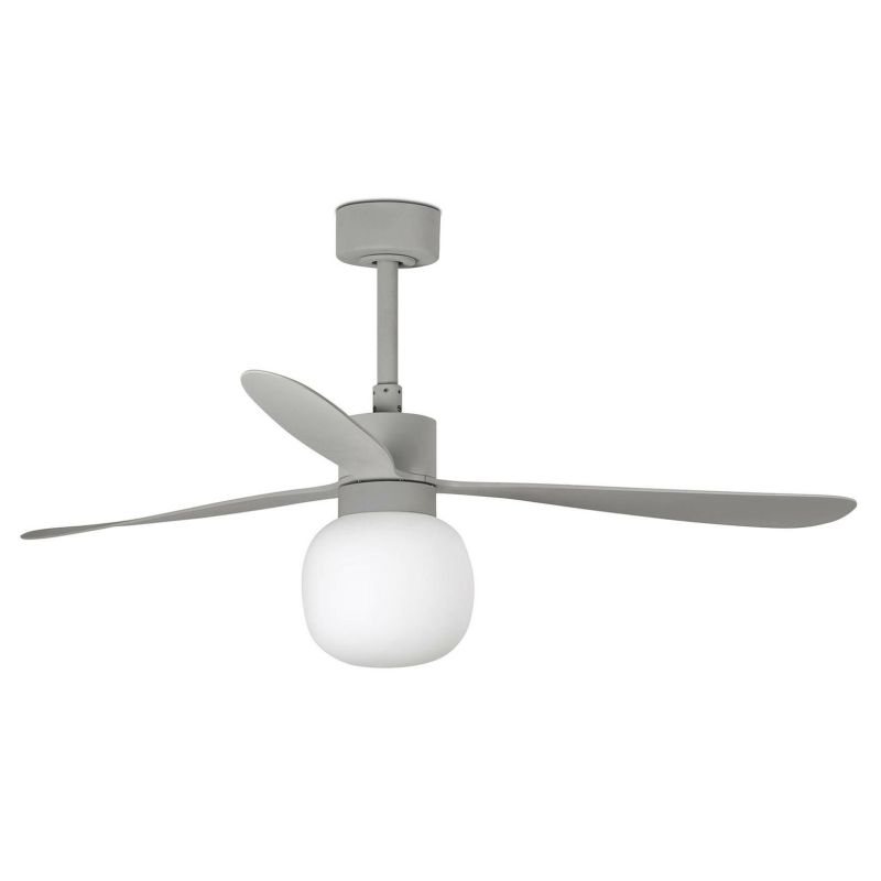 AMELIA L BALL VENTILATORE DA SOFFITTO D132 CM LUCE LED 20W 3 FINITURE 3 PALE E TELECOMANDO INCLUSO FARO VENTILATORI - Cristalens