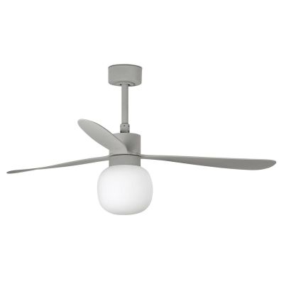 AMELIA L BALL VENTILATORE DA SOFFITTO D132 CM LUCE LED 20W 3 FINITURE 3 PALE E TELECOMANDO INCLUSO FARO VENTILATORI - Cristalens
