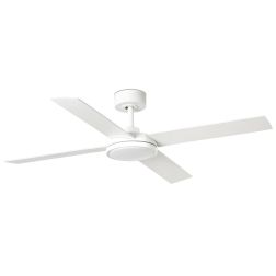 SAINT L VENTILATORE BIANCO D90 CM LUCE LED 24W DIMMERABILE 4 PALE CON TELECOMANDO INCLUSO FARO VENTILATORI - Cristalensi Shop On 2