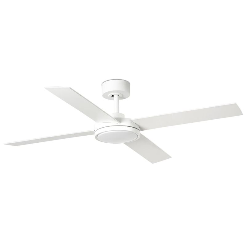 SAINT L VENTILATORE BIANCO D90 CM LUCE LED 24W DIMMERABILE 4 PALE CON TELECOMANDO INCLUSO FARO VENTILATORI - Cristalensi Shop On