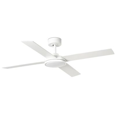 SAINT L VENTILATORE BIANCO D90 CM LUCE LED 24W DIMMERABILE 4 PALE CON TELECOMANDO INCLUSO FARO VENTILATORI - Cristalensi Shop On