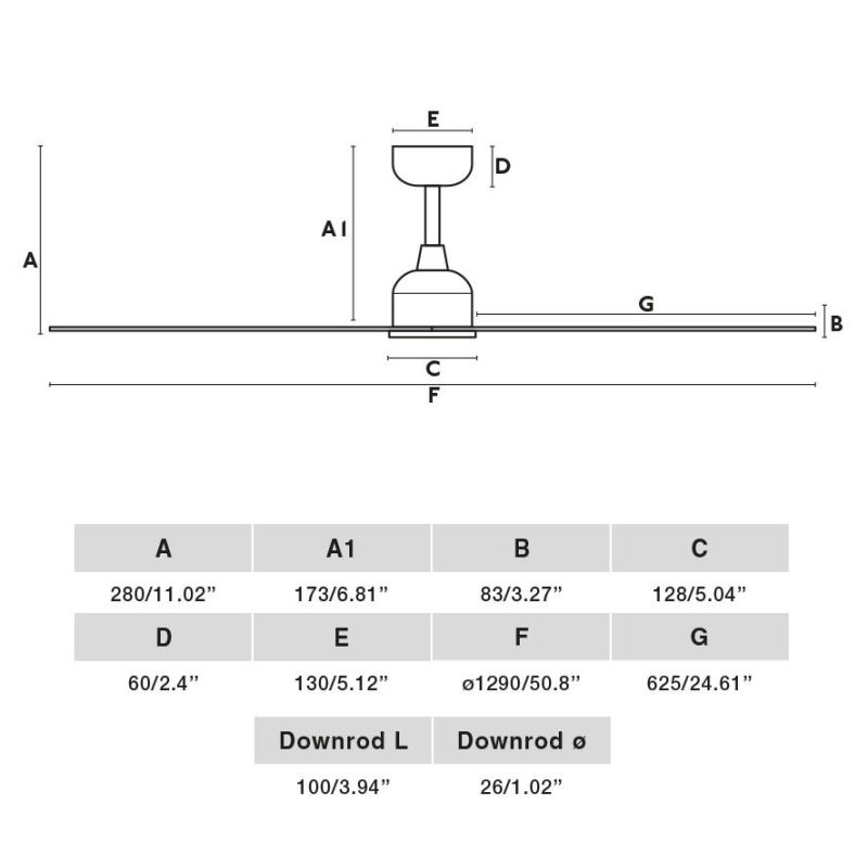 PALMA M VENTILATORE D129 CM SENZA LUCE IP44 COLORE MARRONE 3 PALE CON TELECOMANDO INCLUSO FARO VENTILATORI - Cristalensi Shop On