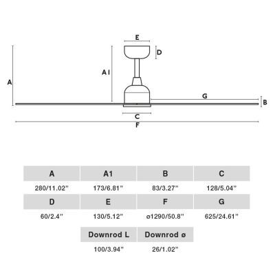 PALMA M VENTILATORE D129 CM SENZA LUCE IP44 COLORE MARRONE 3 PALE CON TELECOMANDO INCLUSO FARO VENTILATORI - Cristalensi Shop On