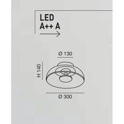 3463-61 VINTAGE PLAFONIERA MODERNA IN VETRO SOFFIATO AMBRA O FUME LED 15W DIMMERABILE DI FABAS LUCE Fabas Luce - Cristalensi Sho