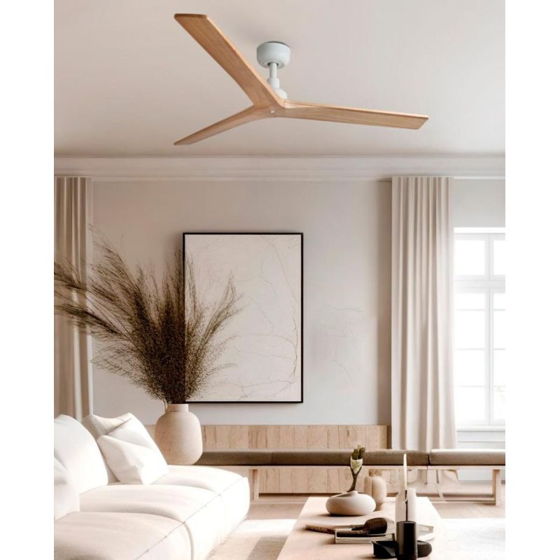 KLIM M VENTILATORE DA SOFFITTO D125 CM SENZA LUCE 3 COLORI 3 PALE E TELECOMANDO INCLUSO FARO VENTILATORI - Cristalensi Shop Onli