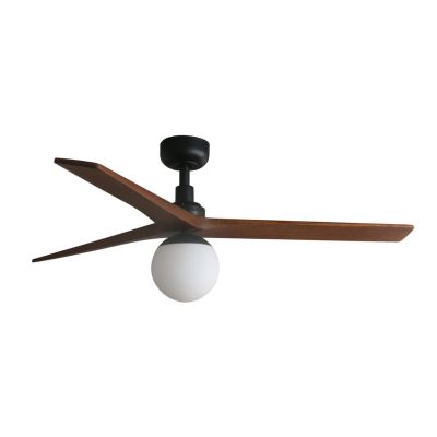 KLIM M VENTILATORE DA SOFFITTO D125 CM 3 COLORI CON SFERA IN VETRO TELECOMANDO INCLUSO ATTACCO E27 FARO VENTILATORI - Cristalens