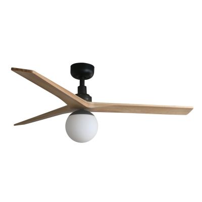 KLIM M VENTILATORE DA SOFFITTO D125 CM 3 COLORI CON SFERA IN VETRO TELECOMANDO INCLUSO ATTACCO E27 FARO VENTILATORI - Cristalens