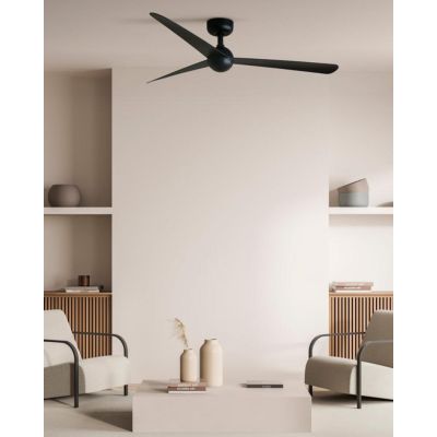 SFERA M VENTILATORE DA SOFFITTO D125 CM BIANCO O NERO 3 PALE CON TELECOMANDO INCLUSO FARO VENTILATORI - Cristalensi Shop Online