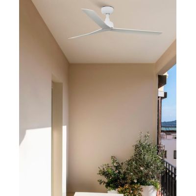 MARINE M VENTILATORE DA SOFFITTO D125 CM IP44 BIANCO O MARRONE 3 PALE CON TELECOMANDO INCLUSO FARO VENTILATORI - Cristalensi Sho