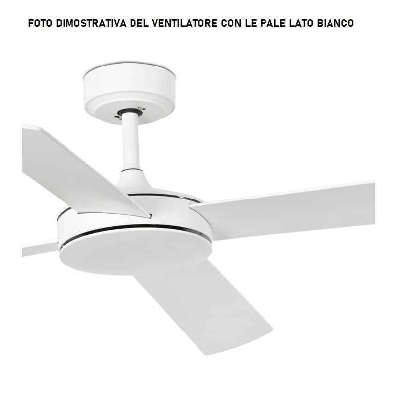 MINI MALLORCA VENTILATORE A SOFFITTO BIANCO D106 CM SENZA LUCE 3 PALE CON TELECOMANDO INCLUSO FARO VENTILATORI - Cristalensi Sho