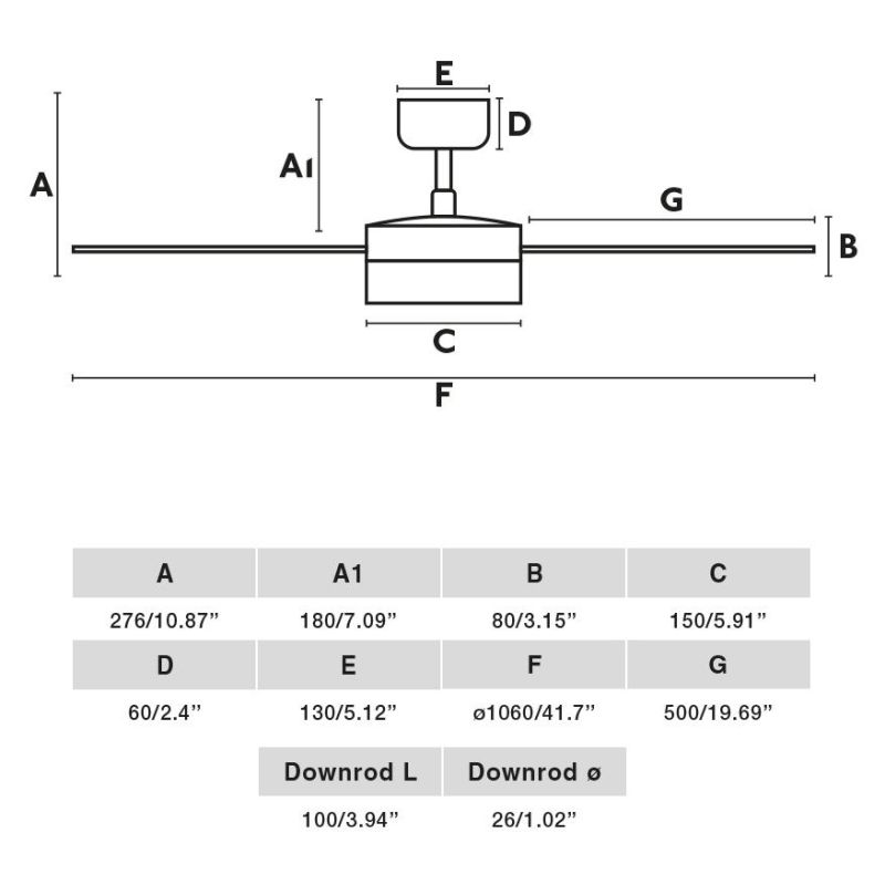 RUDDER S VENTILATORE DA SOFFITTO D106 CM LUCE LED 18W 2 FINITURE 3 PALE E TELECOMANDO INCLUSO FARO VENTILATORI - Cristalensi Sho