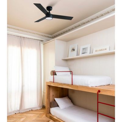 RUDDER S VENTILATORE DA SOFFITTO D106 CM LUCE LED 18W 2 FINITURE 3 PALE E TELECOMANDO INCLUSO FARO VENTILATORI - Cristalensi Sho