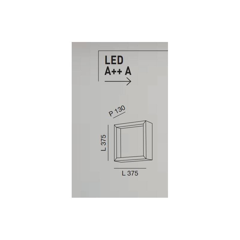 3471-22 WINDOW APPLIQUE DA ARREDO MODERNA QUADRATA BIANCA O QUERCIA LED 29W DI FABAS LUCE Fabas Luce - Cristalensi Shop Online