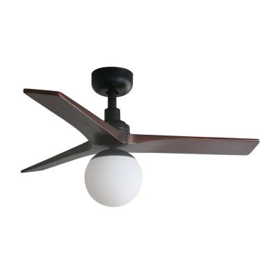 KLIM S VENTILATORE DA SOFFITTO D92 CM 3 COLORI CON SFERA IN VETRO TELECOMANDO INCLUSO ATTACCO E27 FARO VENTILATORI - Cristalensi