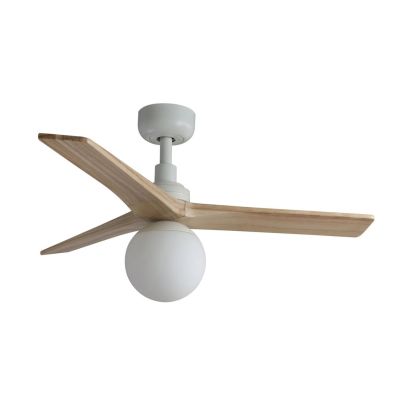 KLIM S VENTILATORE DA SOFFITTO D92 CM 3 COLORI CON SFERA IN VETRO TELECOMANDO INCLUSO ATTACCO E27 FARO VENTILATORI - Cristalensi
