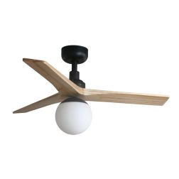KLIM S VENTILATORE DA SOFFITTO D92 CM 3 COLORI CON SFERA IN VETRO TELECOMANDO INCLUSO ATTACCO E27 FARO VENTILATORI - Cristalensi 2