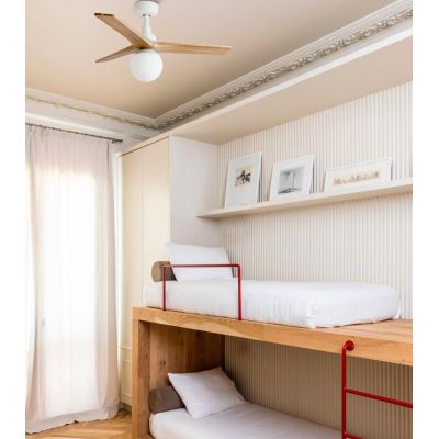 KLIM S VENTILATORE DA SOFFITTO D92 CM 3 COLORI CON SFERA IN VETRO TELECOMANDO INCLUSO ATTACCO E27 FARO VENTILATORI - Cristalensi