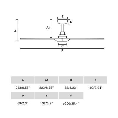 HEYWOOD S VENTILATORE DA SOFFITTO D90 CM SENZA LUCE 2 FINITURE 3 PALE E TELECOMANDO INCLUSO FARO VENTILATORI - Cristalensi Shop