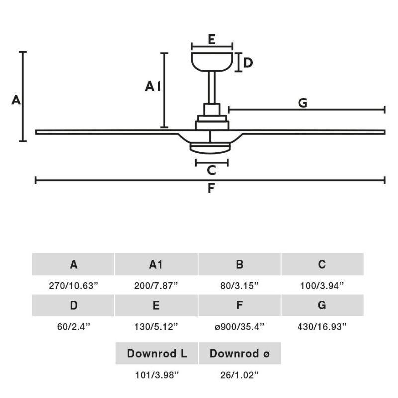HEYWOOD S VENTILATORE DA SOFFITTO D90 CM LUCE LED 10W 2 FINITURE 3 PALE E TELECOMANDO INCLUSO FARO VENTILATORI - Cristalensi Sho