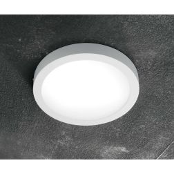 UNIVERSAL ROUND PLAFONIERA MODERNA ROTONDA 4 MISURE CON LED INTEGRATO LUCE 3000K O 4000K BIANCA CRISTALENSI - Cristalensi Shop O