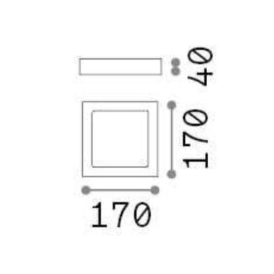 PLAFONIERA MODERNA QUADRATA 4 MISURE CON LED INTEGRATO LUCE 3000K O 4000K BIANCA ECONOMICA Ideal Lux - Cristalensi Shop Online