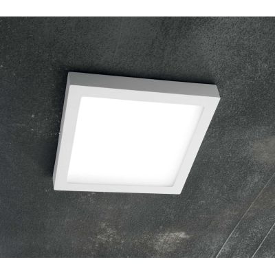 PLAFONIERA MODERNA QUADRATA 4 MISURE CON LED INTEGRATO LUCE 3000K O 4000K BIANCA ECONOMICA Ideal Lux - Cristalensi Shop Online