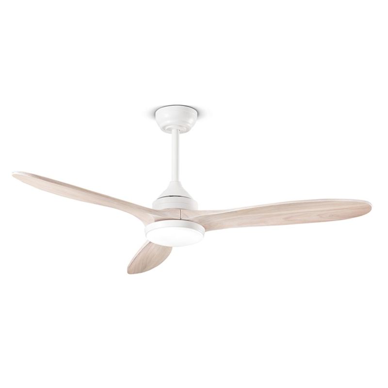 TRIADE VENTILATORE 3 PALE D130 CM LUCE LED 18W CCT 3000-4000-6000K 2 COLORI TELECOMANDO INCLUSO Perenz - Cristalensi Shop Online