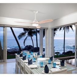 TRIADE VENTILATORE 3 PALE D130 CM LUCE LED 18W CCT 3000-4000-6000K 2 COLORI TELECOMANDO INCLUSO Perenz - Cristalensi Shop Online 2