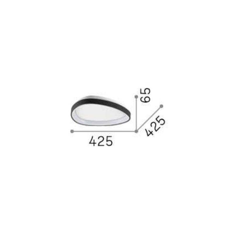 PLAFONIERA MODERNA OVALE IN 3 MISURE LED INTEGRATO LUCE 3000K IN METALLO 3 COLORI CRISTALENSI - Cristalensi Shop Online