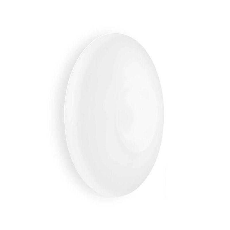 PLAFONIERA IN VETRO BIANCO 3 MISURE DESIGN MODERNO CON LAMPADINE ATTACCO E27 CRISTALENSI - Cristalensi Shop Online