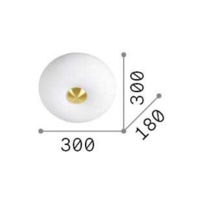 PLAFONIERA ROTONDA IN VETRO BIANCO RIGATO 3 MISURE CON DESIGN MODERNO LAMPADINE GX53 INCLUSE CRISTALENSI - Cristalensi Shop Onli