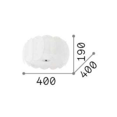 PLAFONIERA MODERNA CON VETRI SATINATI BIANCHI IN 2 DIVERSE MISURE LAMPADINE ATTACCO E27 CRISTALENSI - Cristalensi Shop Online