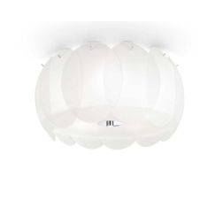 PLAFONIERA MODERNA CON VETRI SATINATI BIANCHI IN 2 DIVERSE MISURE LAMPADINE ATTACCO E27 CRISTALENSI - Cristalensi Shop Online 2