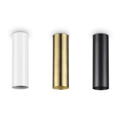 LOOK PICCOLA LAMPADA DA SOFFITTO FORMA A CILINDRO ALTEZZA CM 20 IN METALLO BIANCO NERO O OTTONE Ideal Lux - Cristalensi Shop Onl